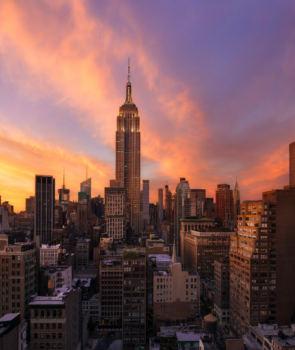 Sunset over Manhattan, New York